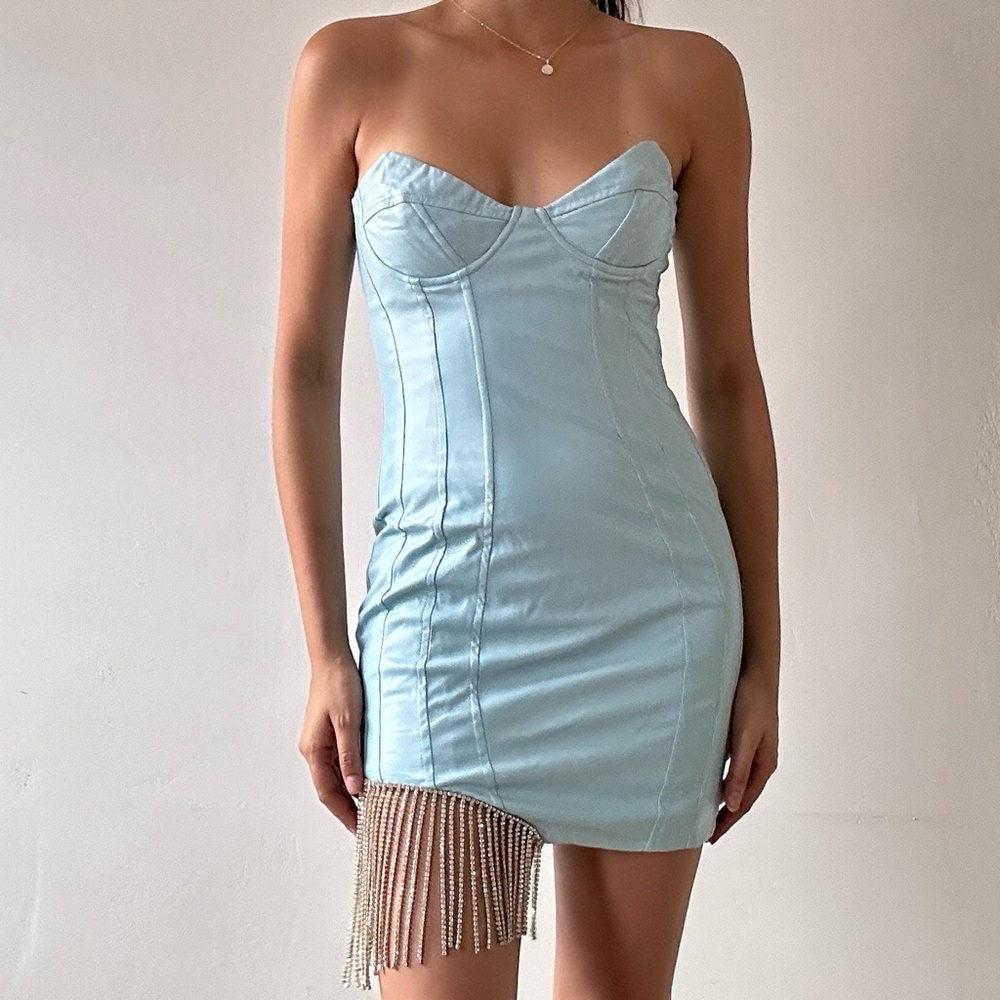Gorgeous Fashion Nova Medium Blue Dress NEVER WORN